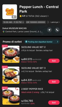 Promo Makanan di TikTok (TikTok)